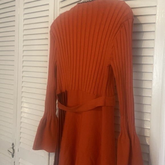 NWT Dahlia MacPhee Orange and Black Belted Dress (Size:Small) - Picture 12 of 12